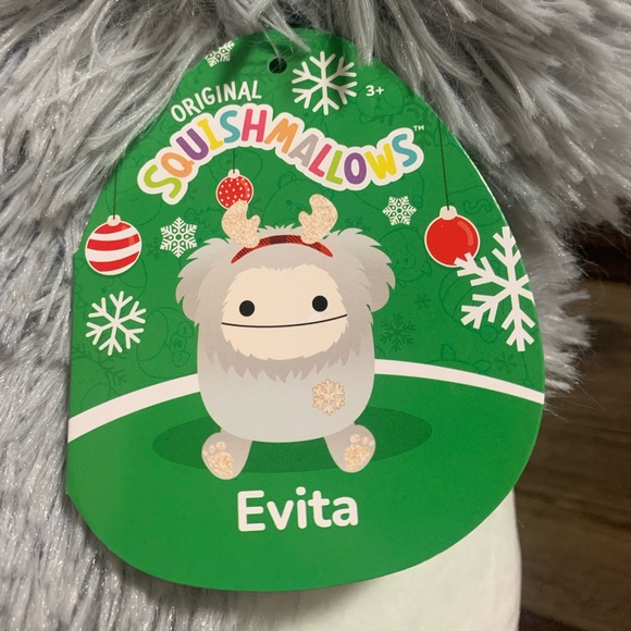 Evita the Bigfoot is a grey Squishmallows Size 12” - NEW - Picture 4 of 7
